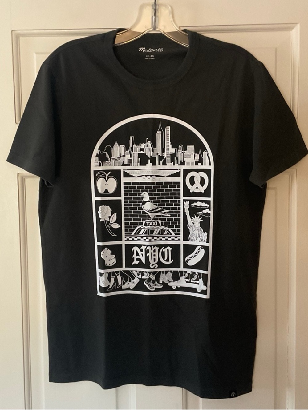Madewell Men's All Day Tee T-shirt New York‎ NY NYC Graphic Black Size XS NWT